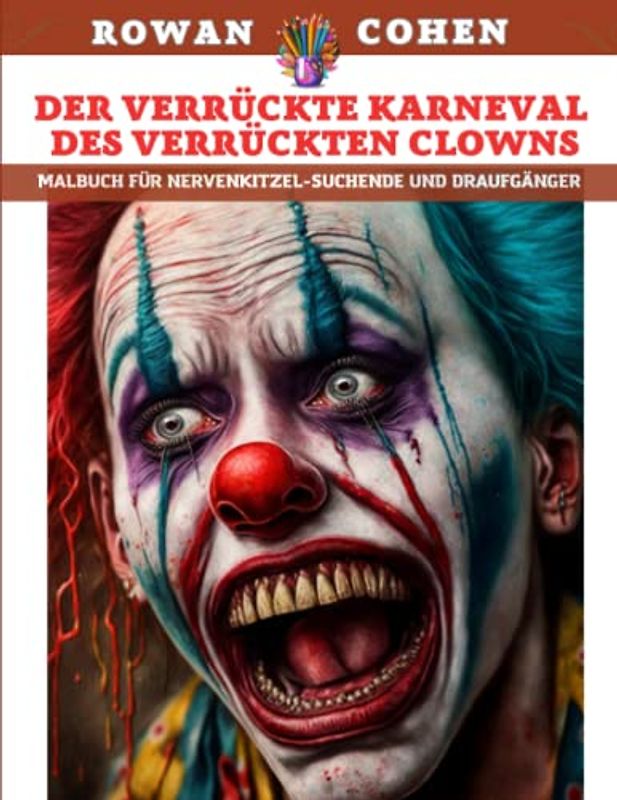 Der verrückte Karneval des verrückten Clowns – Malbuch für Nervenkitzel-Suchende und Draufgänger