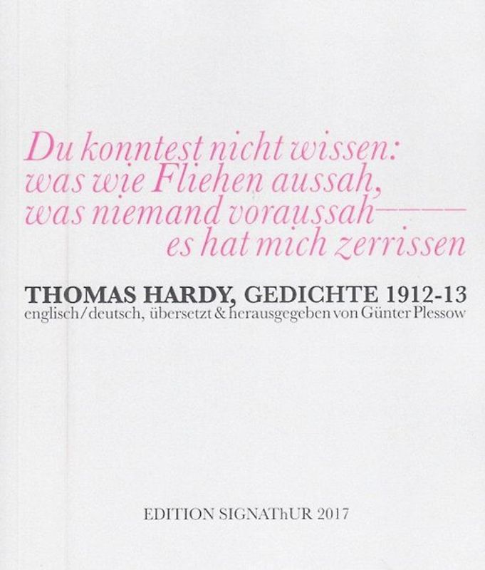 THOMAS HARDY, GEDICHTE 1912-13