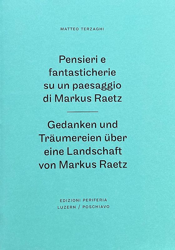 Gedanken und Träumereien über eine Landschaft von Markus Raetz