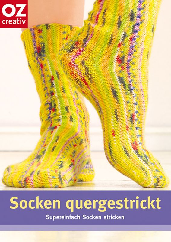 Socken quergestrickt