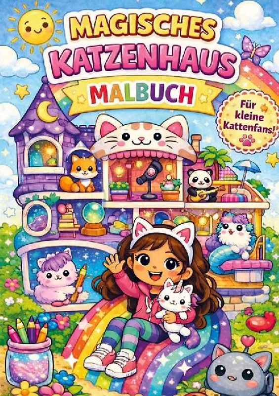 Malbuch, Magisches katzenhaus