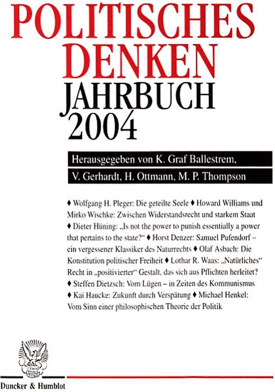 Politisches Denken. Jahrbuch 2004.