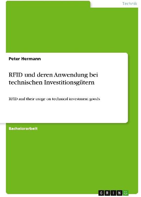 RFID und deren Anwendung bei technischen Investitionsgütern