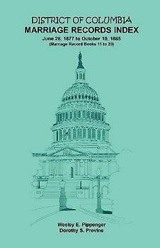 District of Columbia Marriage Records Index, 1877-1885