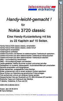 Nokia 3720 classic-leicht-gemacht. Handy-leicht-gemacht für Nokia 3720 classic