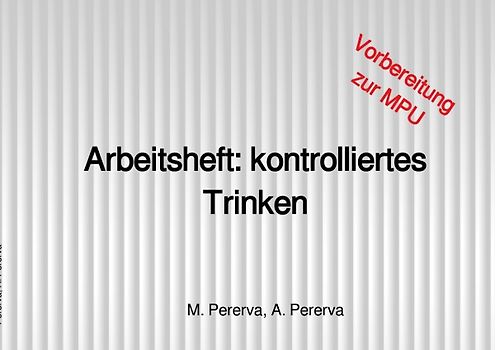 Arbeitsheft: kontrolliertes Trinken
