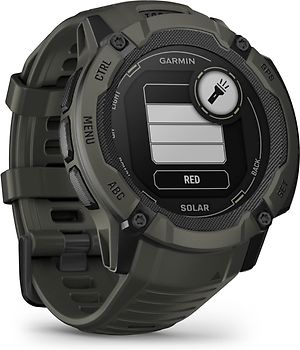 Garmin Instinct 2X Solar 50 mm vert et bracelet en silicone vert