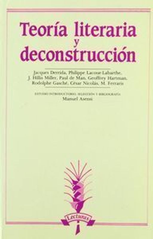 Teoría literaria y deconstrucción