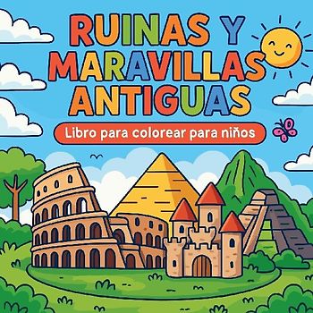 Ruinas y Maravillas Antiguas - Libro para colorear para niños