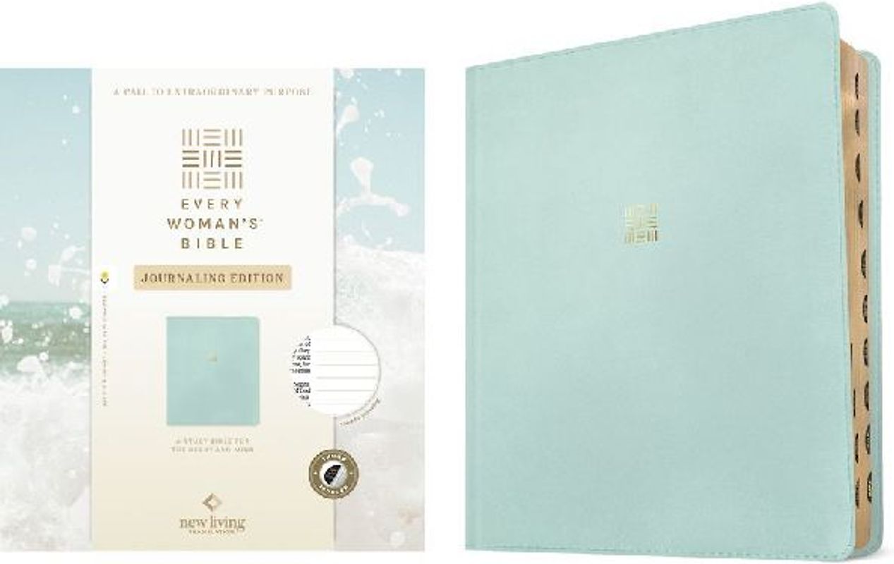 NLT Every Woman's Bible, Journaling Edition, Filament Enabled (Leatherlike, Seafoam Blue, Indexed, Red Letter)