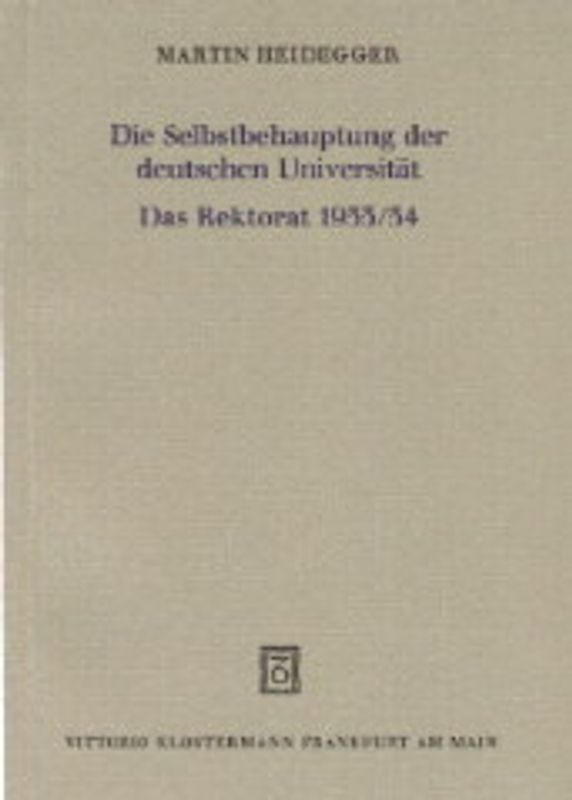 Die Selbstbehauptung der deutschen Universität