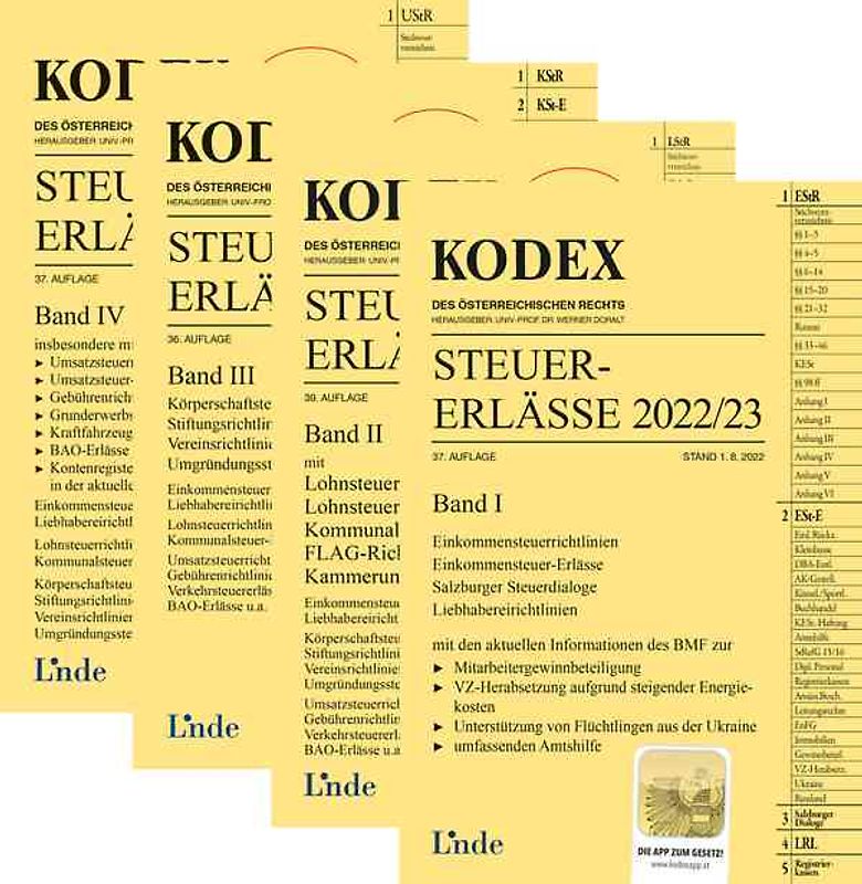 KODEX-Paket Steuer-Erlässe 2022