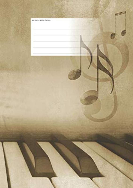 Hefte - Blöcke - Notizen: Klavier Notenheft, 50 Seiten, 12 Systeme, DIN A4