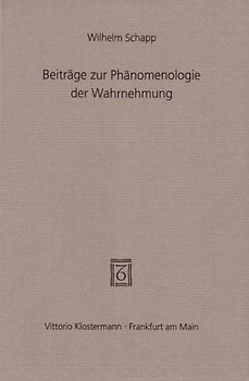 Beiträge zur Phänomenologie der Wahrnehmung