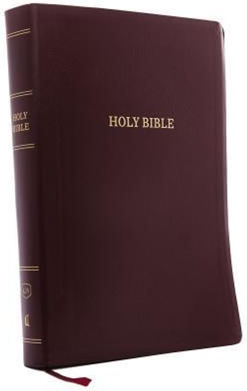 KJV, Reference Bible, Super Giant Print, Leather-Look, Burgundy, Indexed, Red Letter Edition