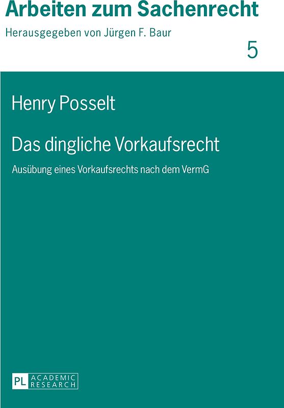 Das dingliche Vorkaufsrecht