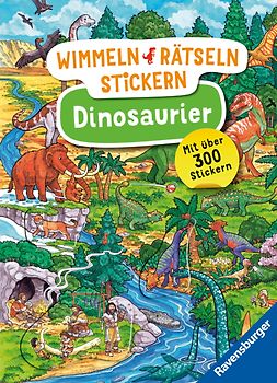 Wimmeln, Rätseln, Stickern: Dinosaurier