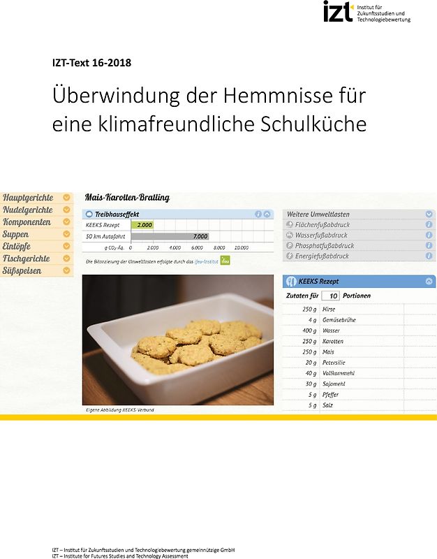 Überwindung der Hemmnisse für eine klimafreundliche Schulküche