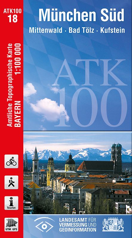ATK100-18 München Süd (Amtliche Topographische Karte 1:100000)