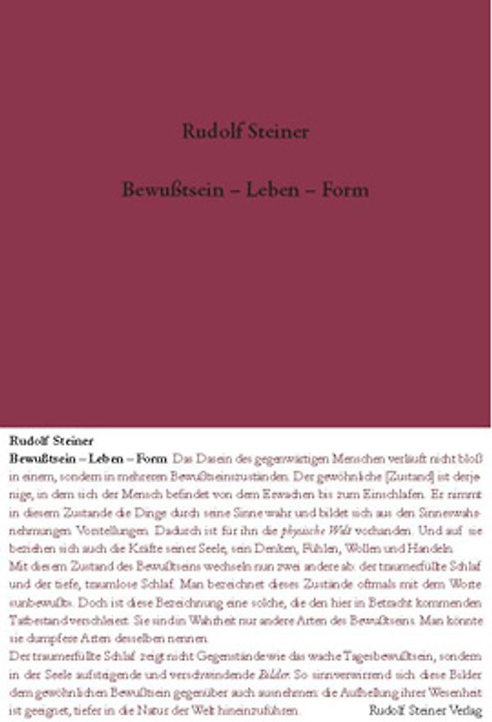 Bewusstsein - Leben - Form