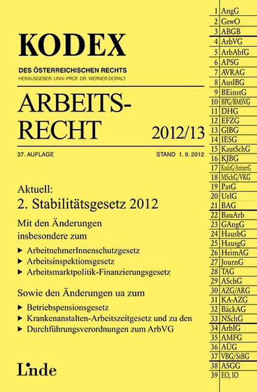 KODEX Arbeitsrecht 2012/13