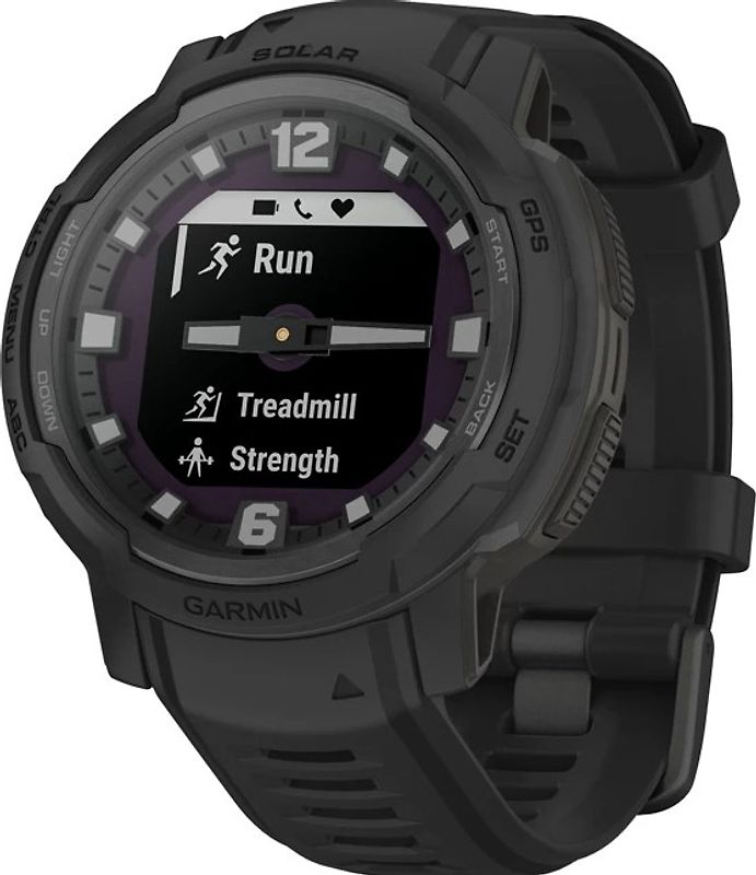 Garmin Instinct Crossover Solar 45 mm schwarz am Silikonarmband schwarz [Taktical Edition]