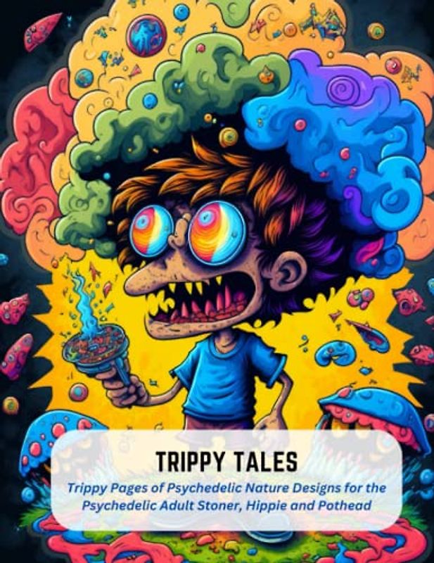 Trippy Tales: Trippy Pages of Psychedelic Nature Designs for the Psychedelic Adult Stoner, Hippie and Pothead