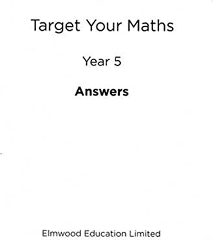 Target Your Maths Year 5 Answer Book