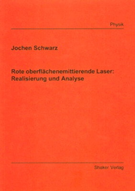 Rote oberflächenemittierende Laser