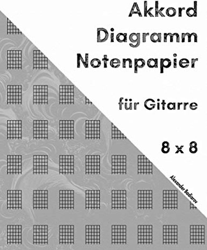 Akkord Diagramm Notenpapier für Gitarre: 8 x 8