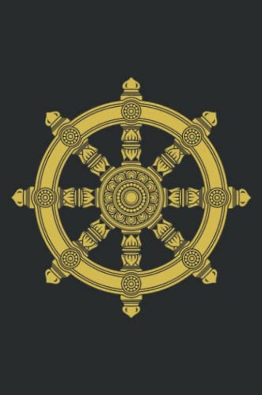 Dharma Wheel Buddha Dhamma Chakra Buddhism Meditation: Lined Journal & Diary for Writing & Notes for Girls and Women, Memo Diary Subject Notebooks Planner, 6"x9"