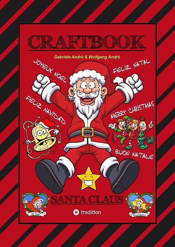 CRAFTBOOK - 150 SEITEN TOLLE WEIHNACHTLICHE MOTIVE - LUSTIGE AUFGABEN - KNIFFLIGE RÄSTEL - WEIHNACHTSMÄNNER - CHRISTMAS