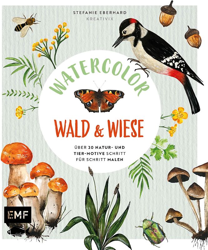 Watercolor Wald und Wiese