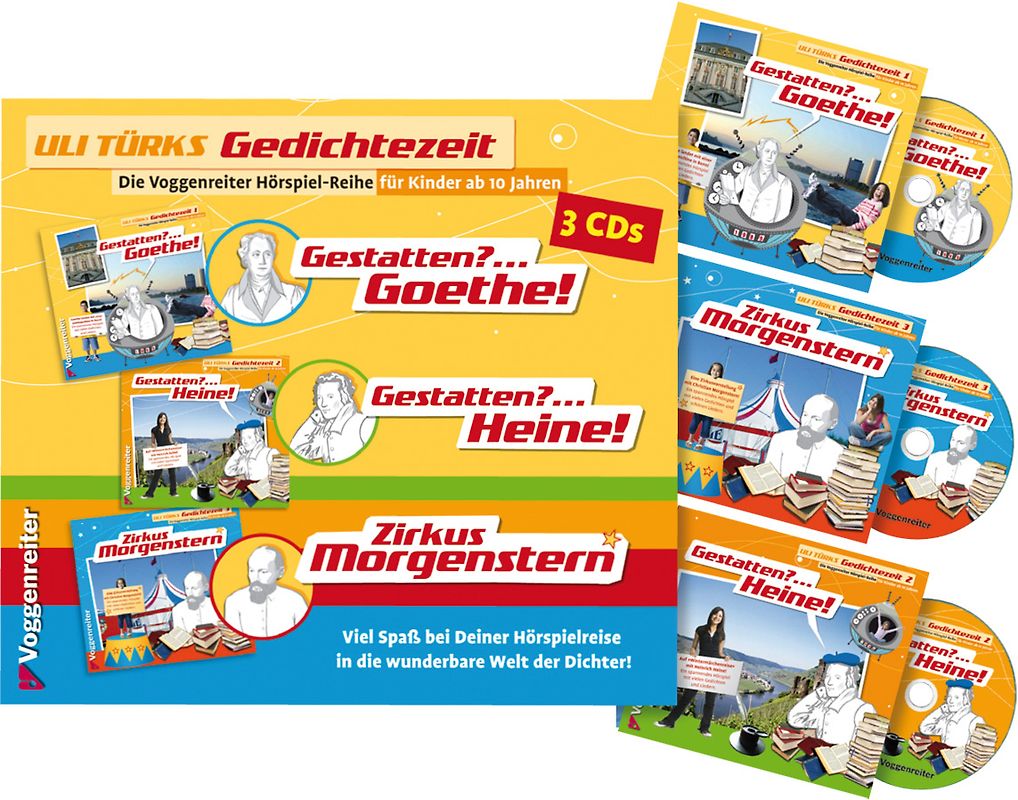 Gedichtezeit 1-3. Goethe - Heine - Morgenstern / Gedichtezeit 1-3: Goethe - Heine - Morgenstern. Hörspiel, Gesang und Gedichte von Goethe, Heine und Morgenstern