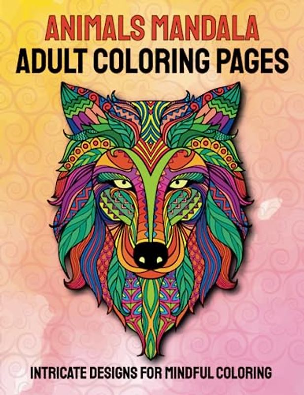 Animals Mandala Adult Coloring Pages: Intricate Designs for Mindful Coloring