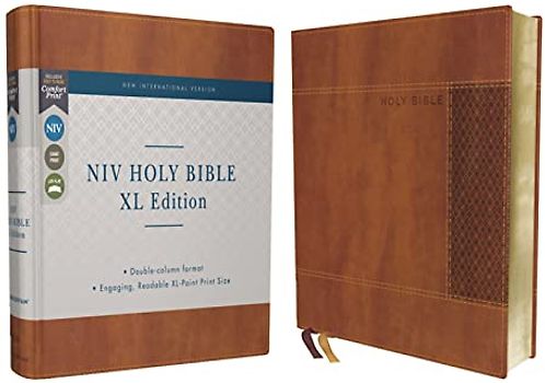 NIV, Holy Bible, XL Edition, Leathersoft, Brown, Comfort Print: New International Version, Brown, Leathersoft, Giant Print