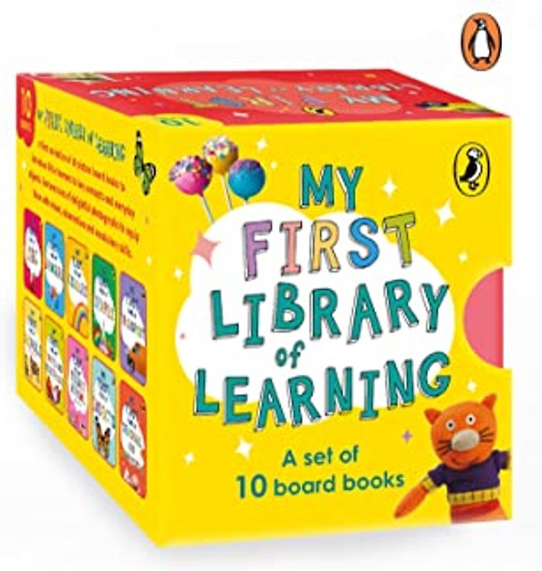 My First Library of Learning: Box Set, Complete Collection of 10 Early Learning Board Books for Super Kids, 0 to 3 Abc, Colours, Opposites, Numbers, Animals (Homeschooling/Preschool/Baby, Toddler)