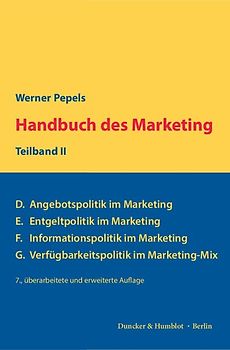 Handbuch des Marketing, Teilband II.