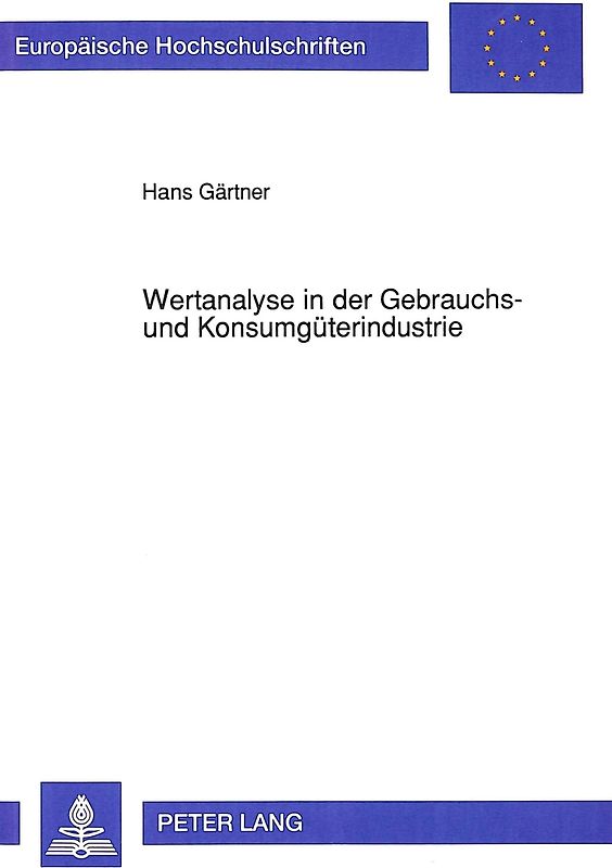 Wertanalyse in der Gebrauchs- und Konsumgüterindustrie