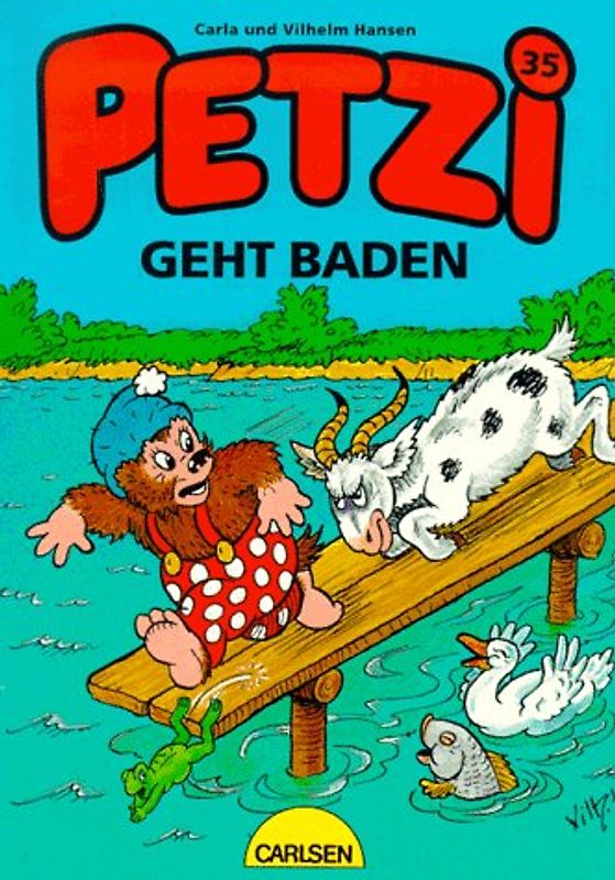Petzi geht baden