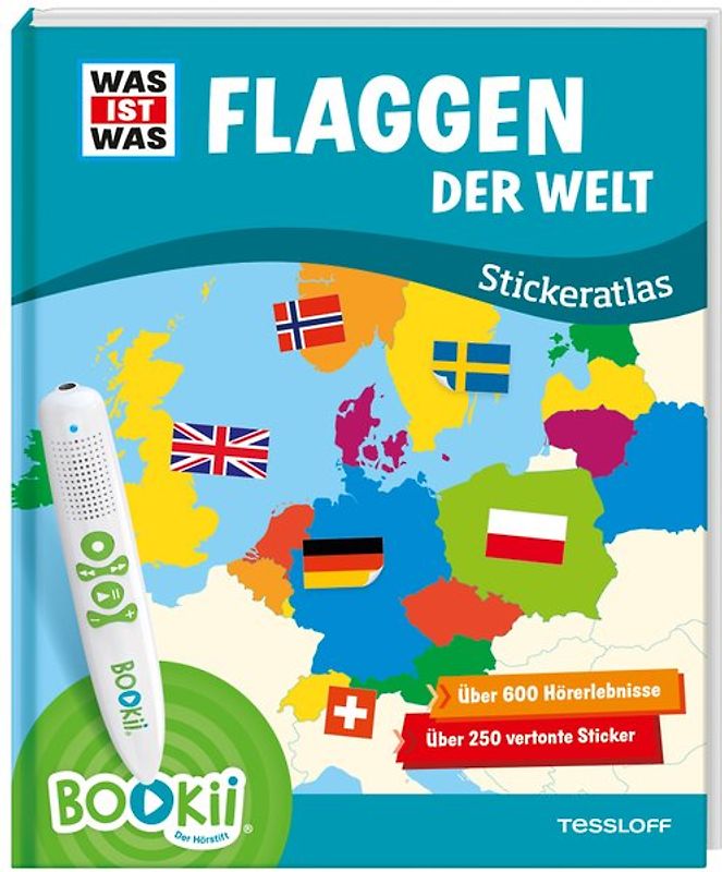 BOOKii® WAS IST WAS Stickeratlas Flaggen der Welt.