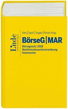BörseG Börsegesetz 2018 | MAR Marktmissbrauchsverordnung
