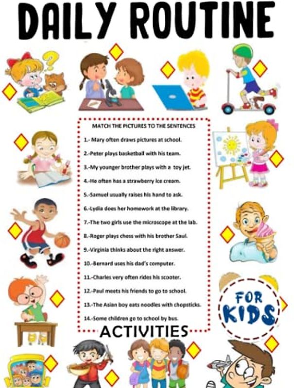 Daily Routine Activities For Kids: Fun and Productive Days Coloring Pages with Everyday Activities for Kids | Birthday Gifts | To Creativity | Stress Relief