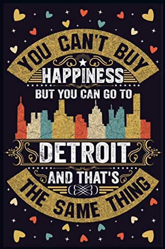 Detroit Notebook: Home City Detroit in Michigan Pride Flag Journal