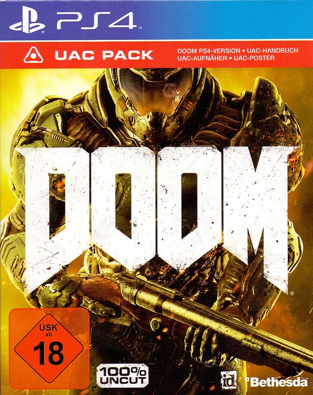Doom - 100% Uncut [Spezial Edition, inkl. Handbuch, 2 Aufnäher, Poster] PlayStation 4