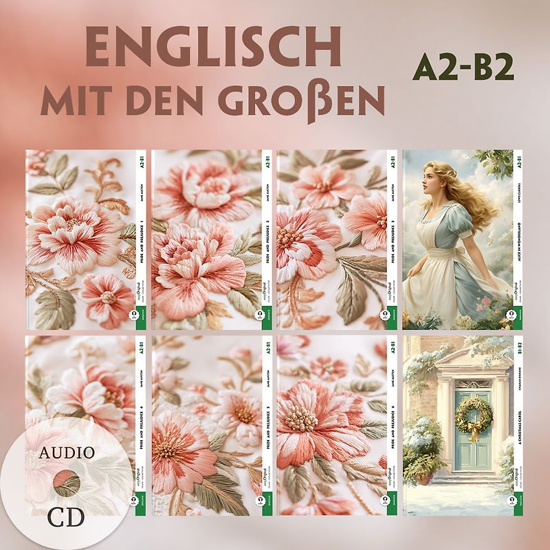 Englisch mit den Großen A2-B2 (8 Softcover + Audio-CDs)