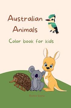 Australian animals. Color book for kids.