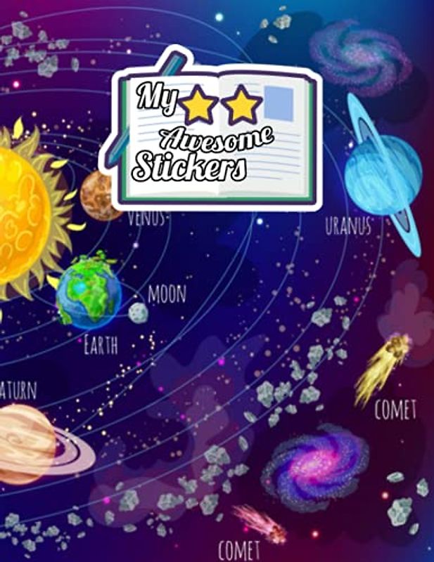 Sticker Album: Planets Sticker Book for Collecting stickers, Blank Sticker Collecting Album for Adults, kids, Women, Girls, Boys.