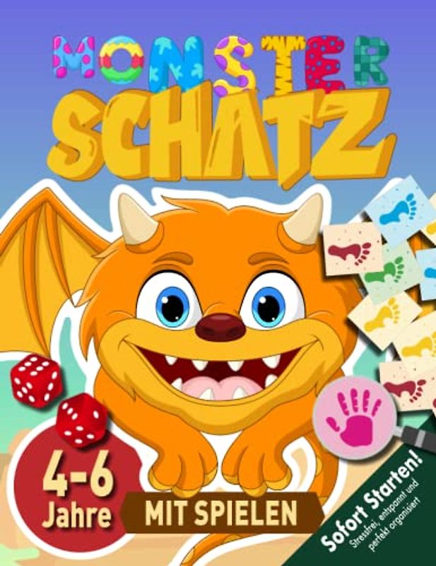 Monster Schatzsuche Kindergeburtstagab 4-6 Jahre: Oh Schreck! Ein Monster hat den Geburtstagsschatz geklaut! Los, findet mit dieser Schnitzeljagd das Monster! (Bravo Schatzsuche)