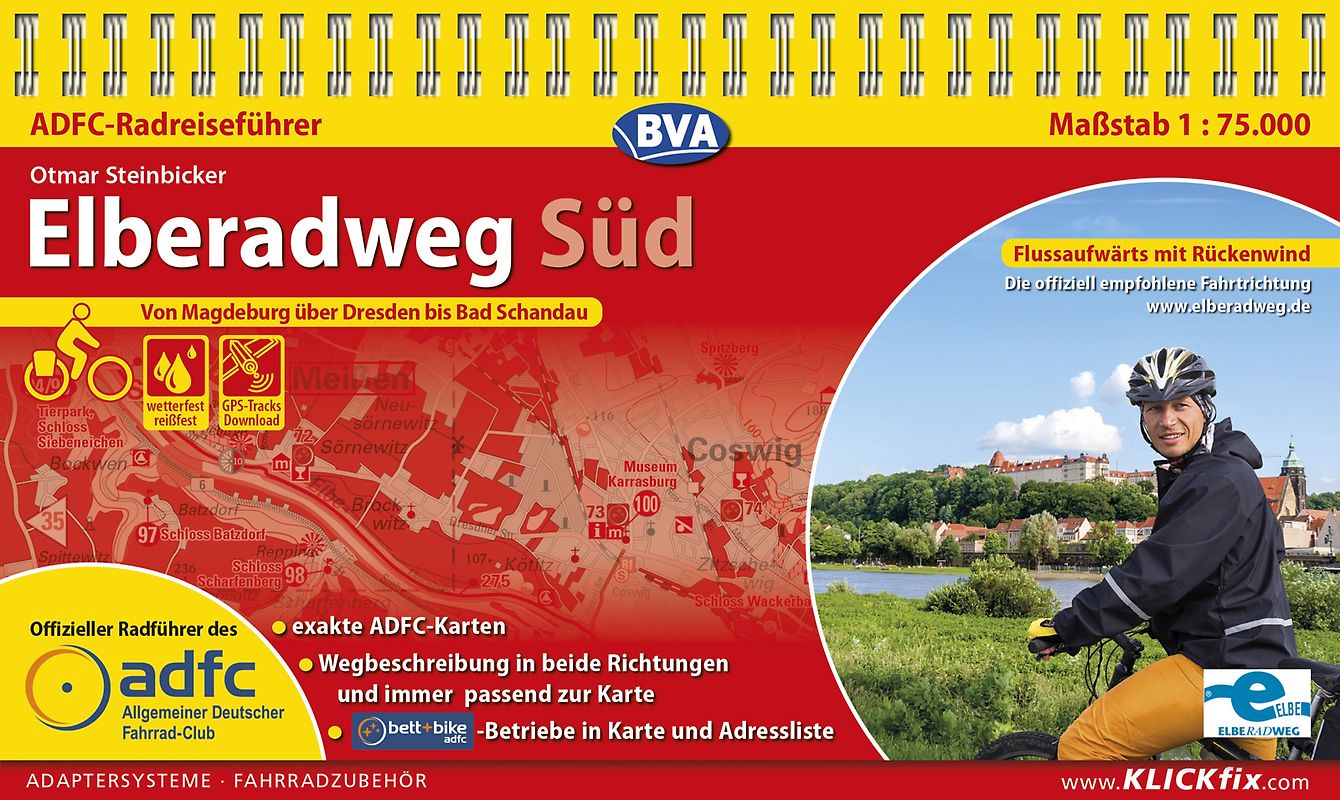 BVA ADFC Radreiseführer Elberadweg Süd